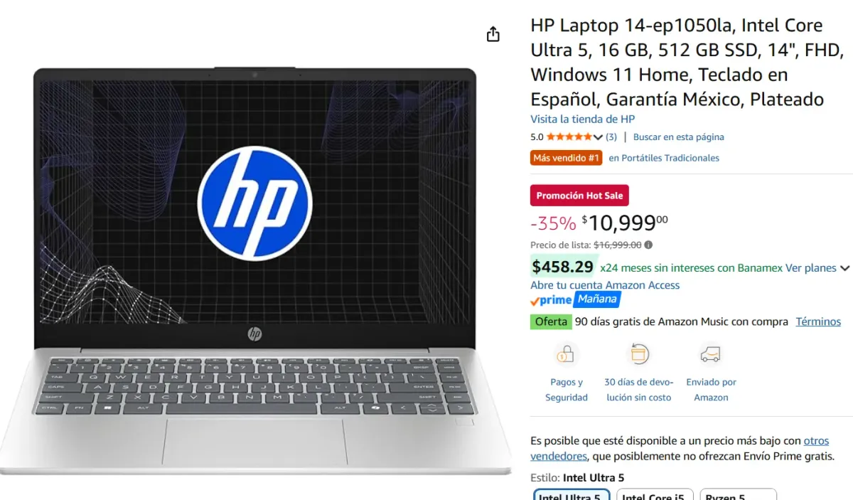 HP Laptop 14Intel Core Ultra 5