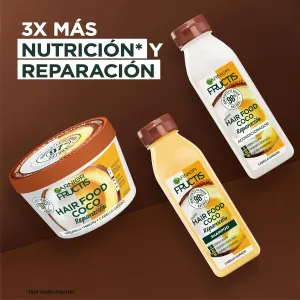 Kit Garnier Fructis Hair Food Coco Rutina Completa, Reparación Profunda para el Cabello Dañado, Shampoo 300 ml, Acondicionador 300 ml y Mascarilla 350 ml