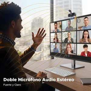 UGREEN 2K Webcam, Cámara Web HD para PC con Micrófono, Plug＆Play, Webcam con Cubierta de Privacidad, USB-A Cámara Web para Transmisión, Conferencias, Videollamadas, Zoom, Skype, Facetime
