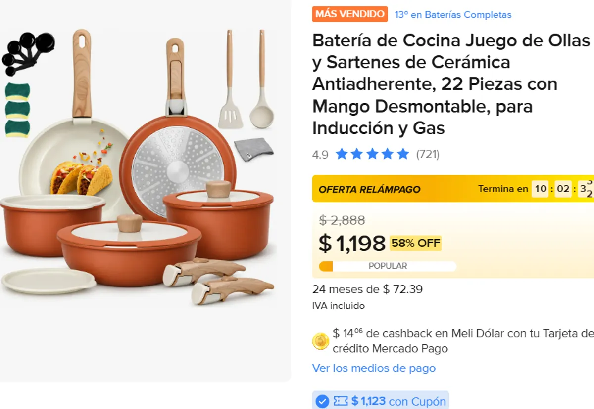 Batería de Cocina 22 piezas 
