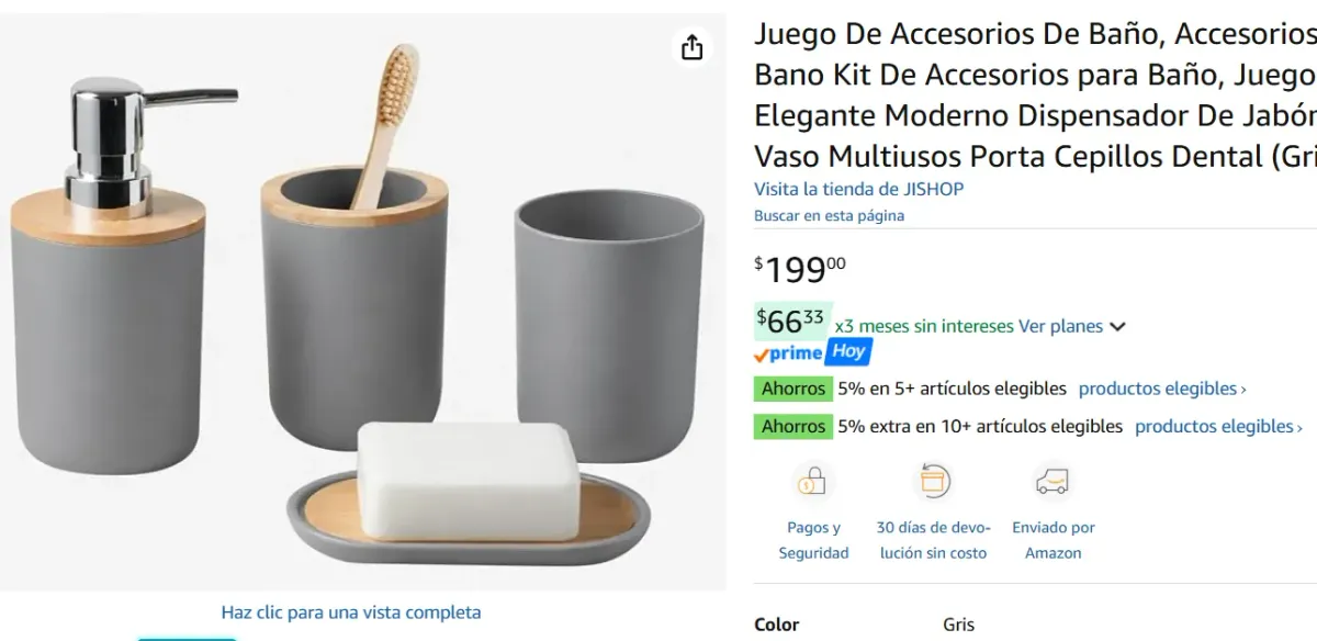 Juego De Accesorios De Baño