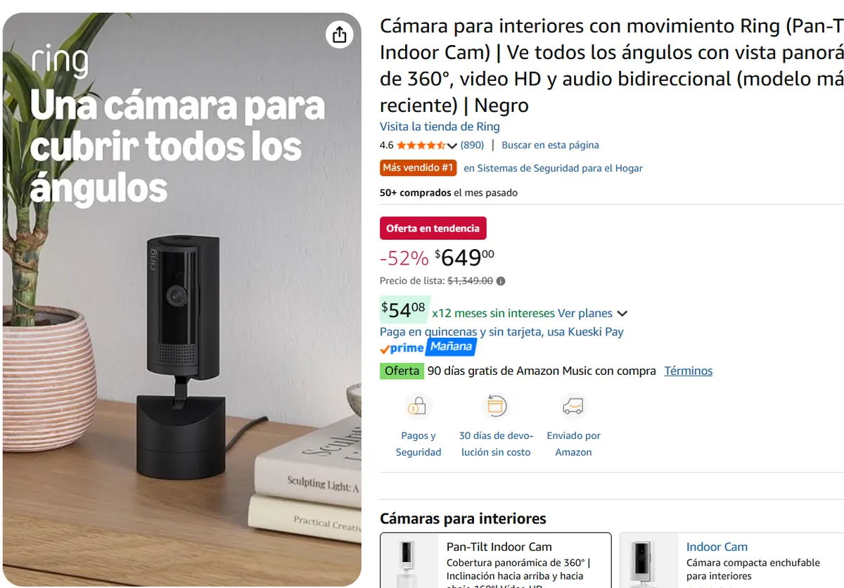 Cámara para interiores 