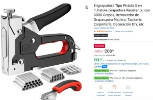 Engrapadora Tipo Pistola 3 en 1