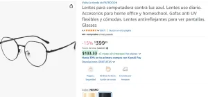 Lentes para computadora contra luz azul