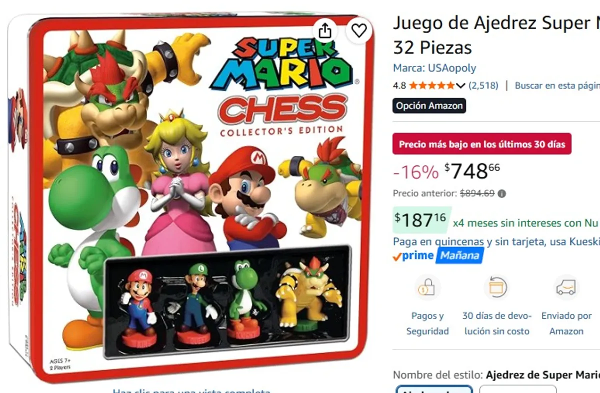Juego de Ajedrez Super Mario | 32 Piezas