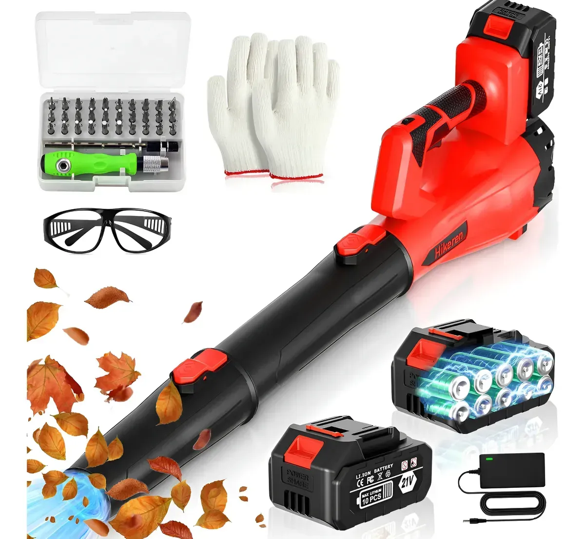 Mecanopro® Sopladora Inalámbrica Jardín Batería Incluida