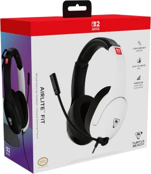 Turtle Beach® Auriculares de Juego con Cable Airlite™ Fit – White Black, para Nintendo Switch™ 2
