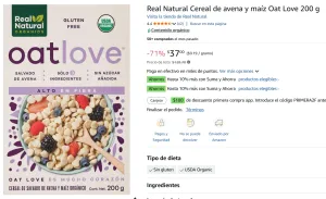 Cereal de avena y maíz Oat Love 200 g
