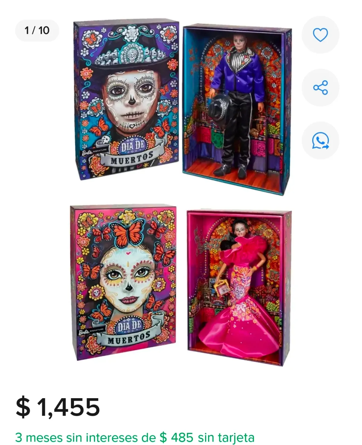 PACK BARBIE Y KEN DIA DE MUERTOS