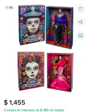 PACK BARBIE Y KEN DIA DE MUERTOS