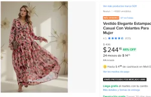 Vestido Estampado Casual 