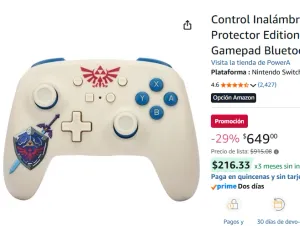 CONTROL INALAMBRICO DE ZELDA PARA SWITCH 1 Y 2