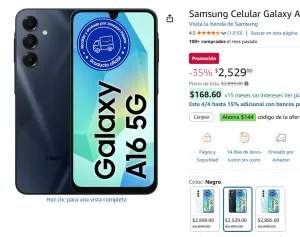 Samsung Celular Galaxy A16 Negro 