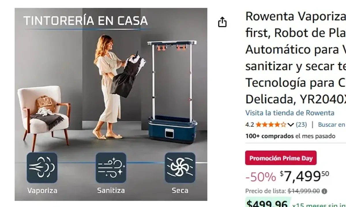Rowenta Vaporizador Care for you first, Robot de Planchado Automático para Vaporizar, refrescar, sanitizar y secar textiles, Innovación y Tecnología para Cuidar tu Ropa Delicada, YR2040X0