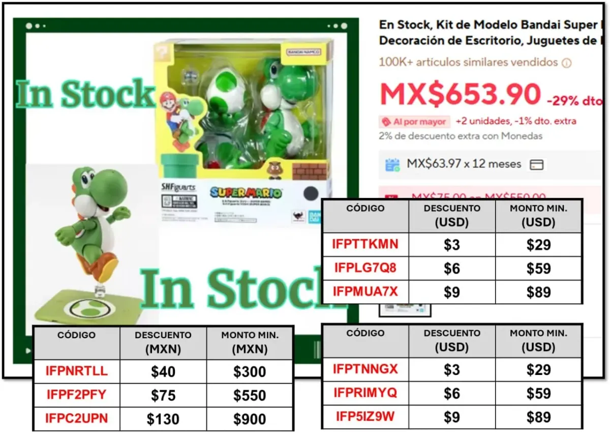 EL YOSHI DE FIGUARTS A SUPER PRECIO!! BAJA CON LOS CÓDIGOS VIGENTES!!!