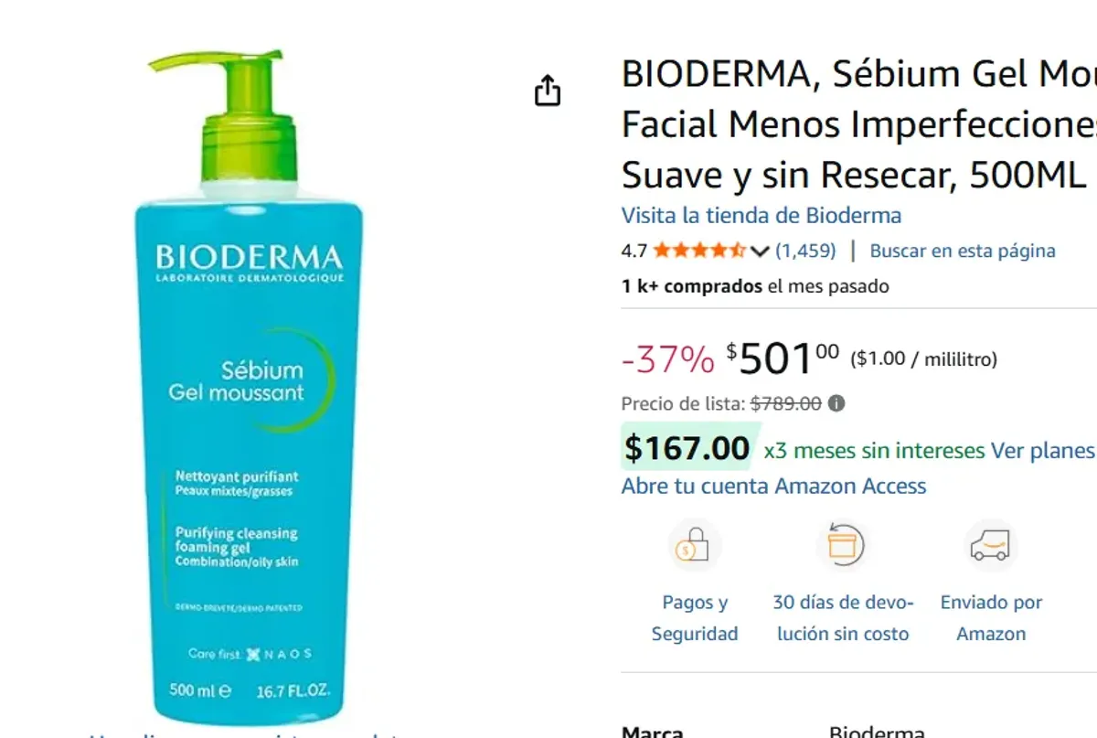 Limpiador Facial Menos Imperfecciones  500ML