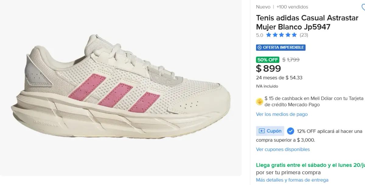 Tenis adidas Casual Mujer 