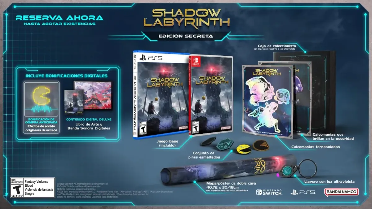 SHADOW LABYRINTH SECRET EDITION PARA PS5