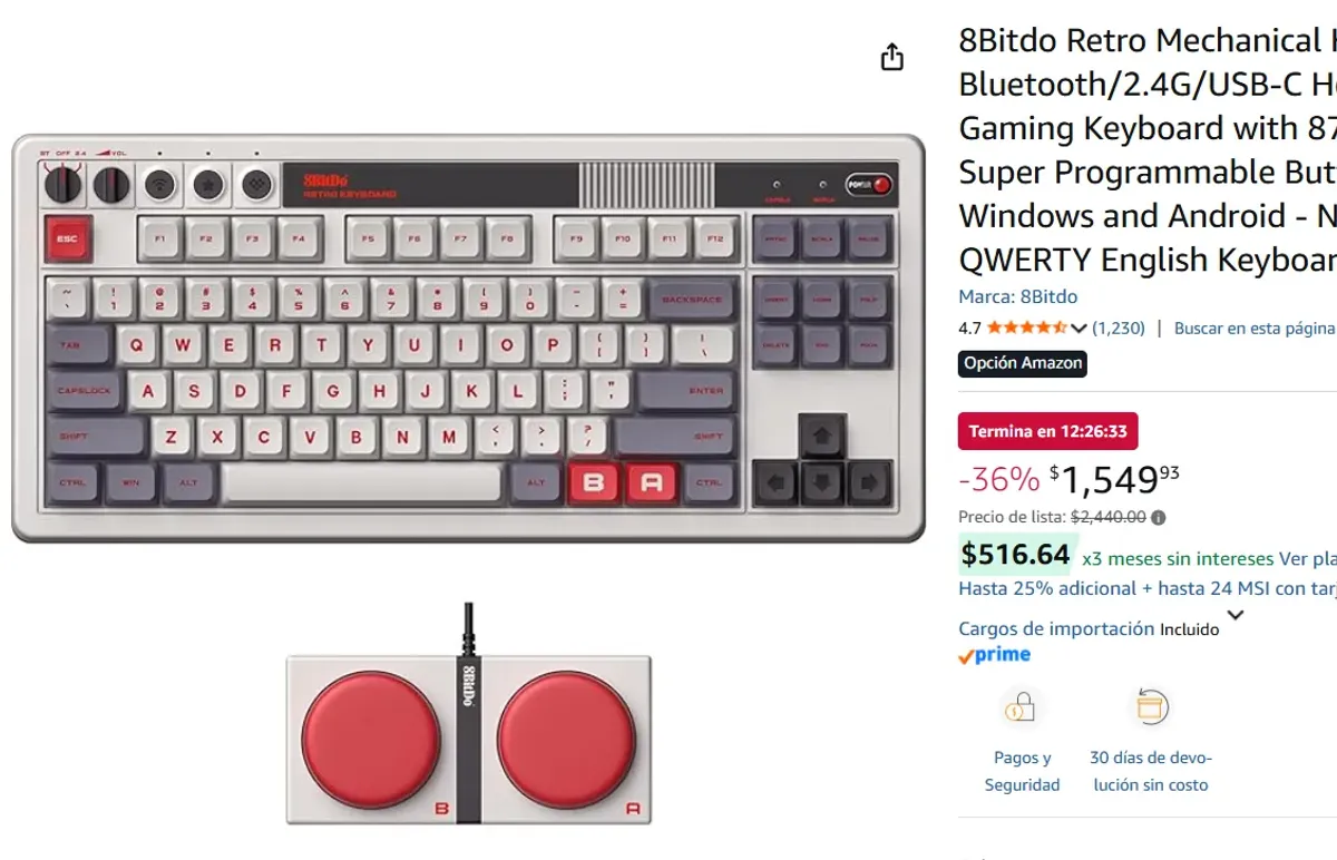 TECLADO RETRO 8 BITDO