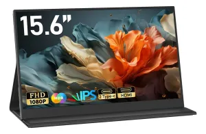 Monitor Portátil 15,6'' Con Usb C Doble/hdmi Fhd 1080p 60hz