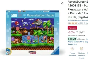 Ravensburger Sonic 12001135 - Puzzle (500 Piezas, para Adultos y niños a Partir de 12 años, Sonic Puzzle, Regalos de Sonic)