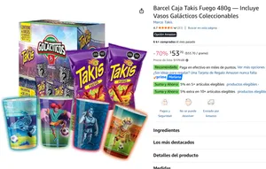 kit Takis Fuego 480g Y Vasos 