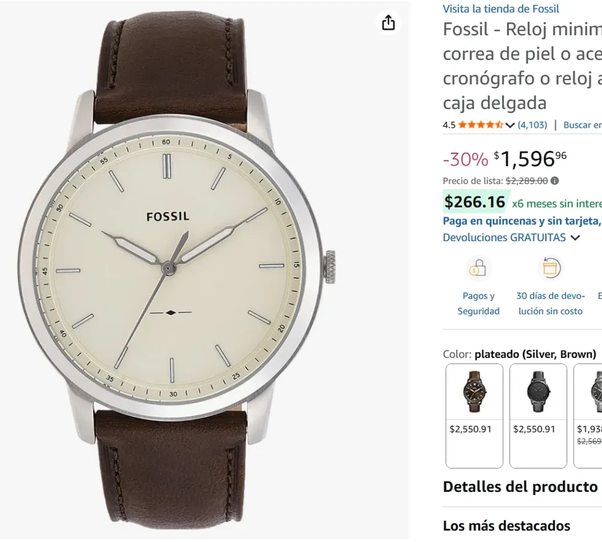 Reloj minimalista para hombre 
