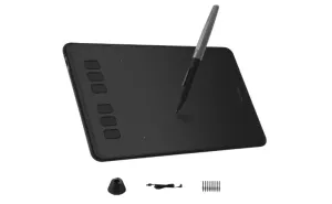 HUION Inspiroy H640P Tabletas gráficas Tableta de dibujo OSU! con 6 teclas de acceso directo, Stylus sin batería, 8192 Sensibilidad a la presión, Compatible con Android, uso ideal para educación a distancia y conferencia de miércoles