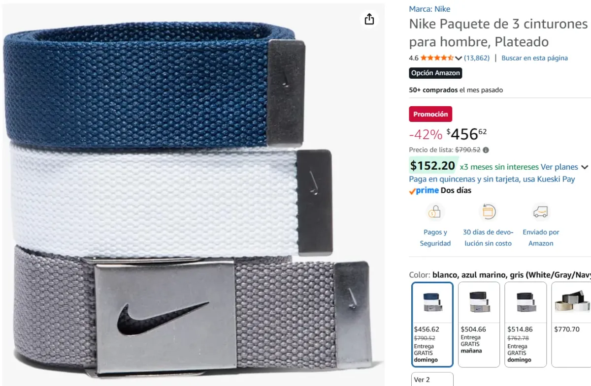 Nike 3 cinturones 