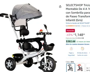 Triciclo para Bebe / Montable De 4 A 10 Años 