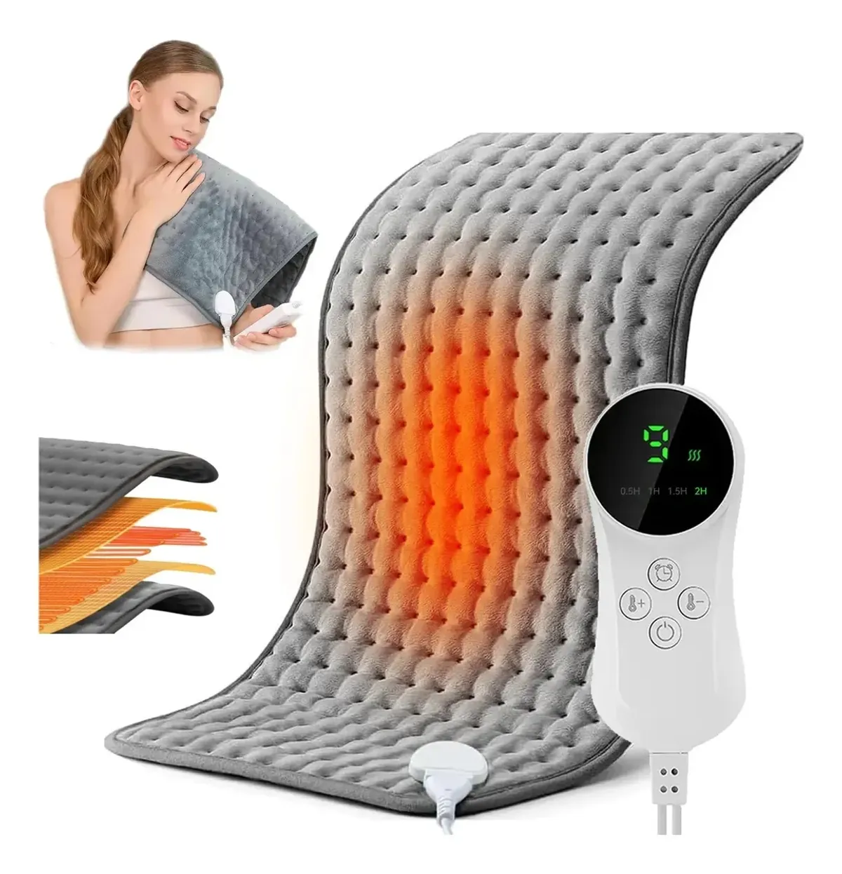 Compresa Caliente Eléctrica 9 Niveles Temperatura 60*30cm