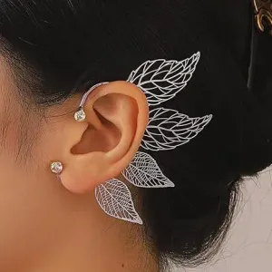 arete de diamantes de imitación para mujer, trepadores, clip de oreja de vidrio, sin piercings, joyas, regalos