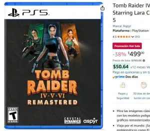 Tomb Raider IV-VI Remastered Starring Lara Croft - Playstation 5