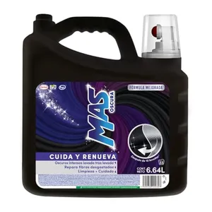 MAS - Oscura Detergente Líquido, 6.64L; Colores Oscuros Intensos con Efecto Suavizante (88 Cargas) para Ropa de Color Oscura y de Mexclilla. Cuida el Color y Conserva la Suavidad