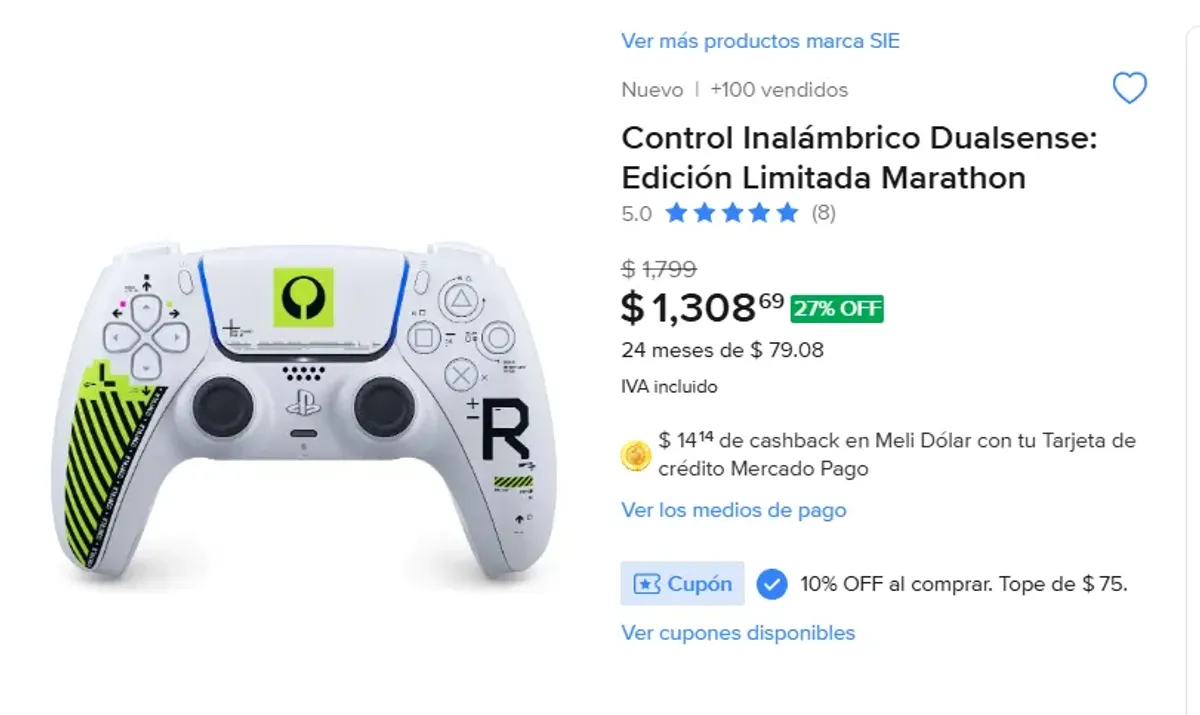EL DUALSENSE DE MARATHON BAJA MAS CON EL CUPON "ESAHORA77"