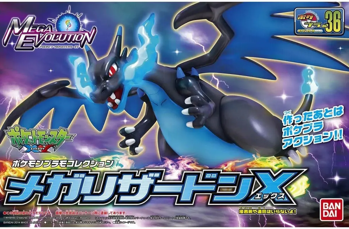 Bandai Pokémon - Figura articulada para construir 10 cm - Charizard X Model Kit