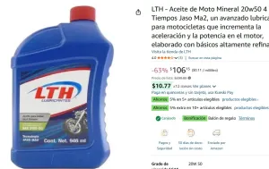 PA CUIDAR BIEN TU MOTO, PAPU!!! DE REMATE: A SOLO $106!!! Aceite de Moto   