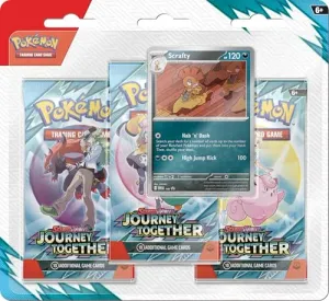 Pokémon TCG: Scarlet & Violet—Journey Together Three-Booster Blister - Scrafty