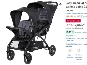 Baby Trend Sit N' Stand® - carriola doble 2.0, color negro