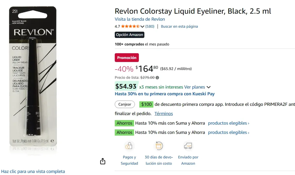 Delineador Colorstay  2.5 ml