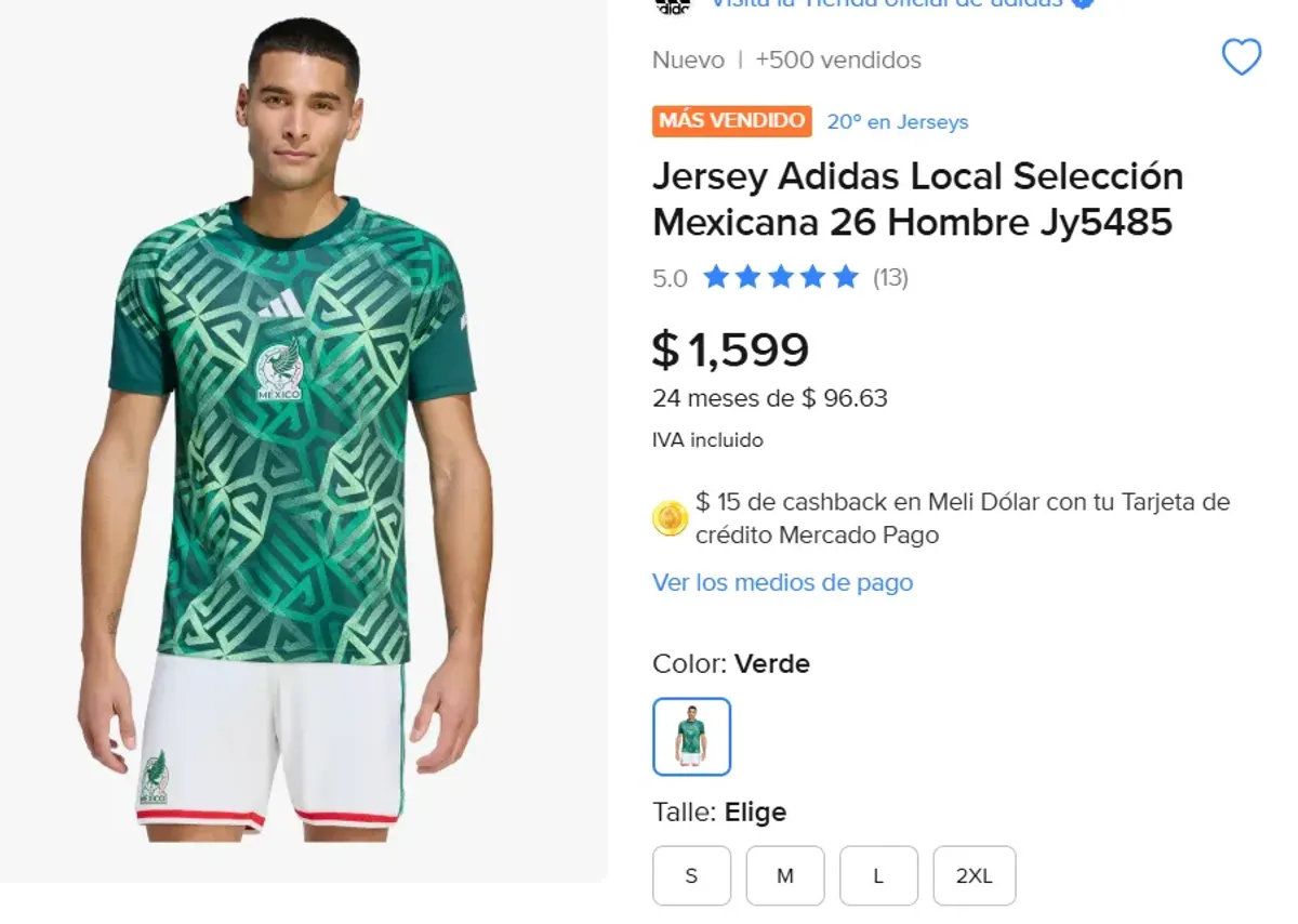 Jersey Adidas Selección Mexicana 