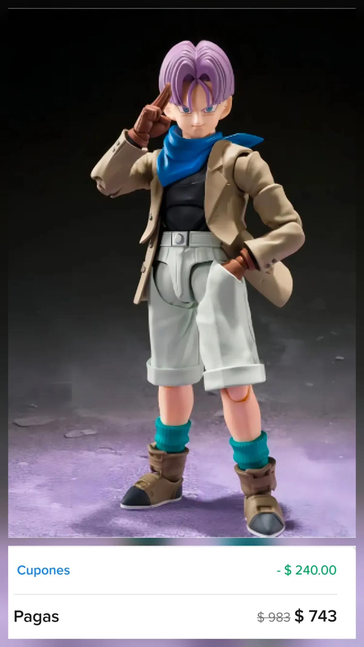 TRUNKS FIGUARTS BAJA CON "THEGEEKHAND"