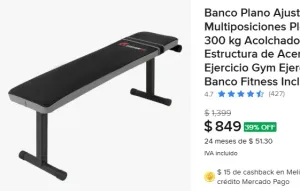 Banco Plano Ajustable Para Pesas Multiposiciones Plegable Soporta 300 kg Acolchado de Espuma Estructura de Acero Pesas Ejercicio Gym Ejercicio en Casa Banco Fitness Inclinado y Plano