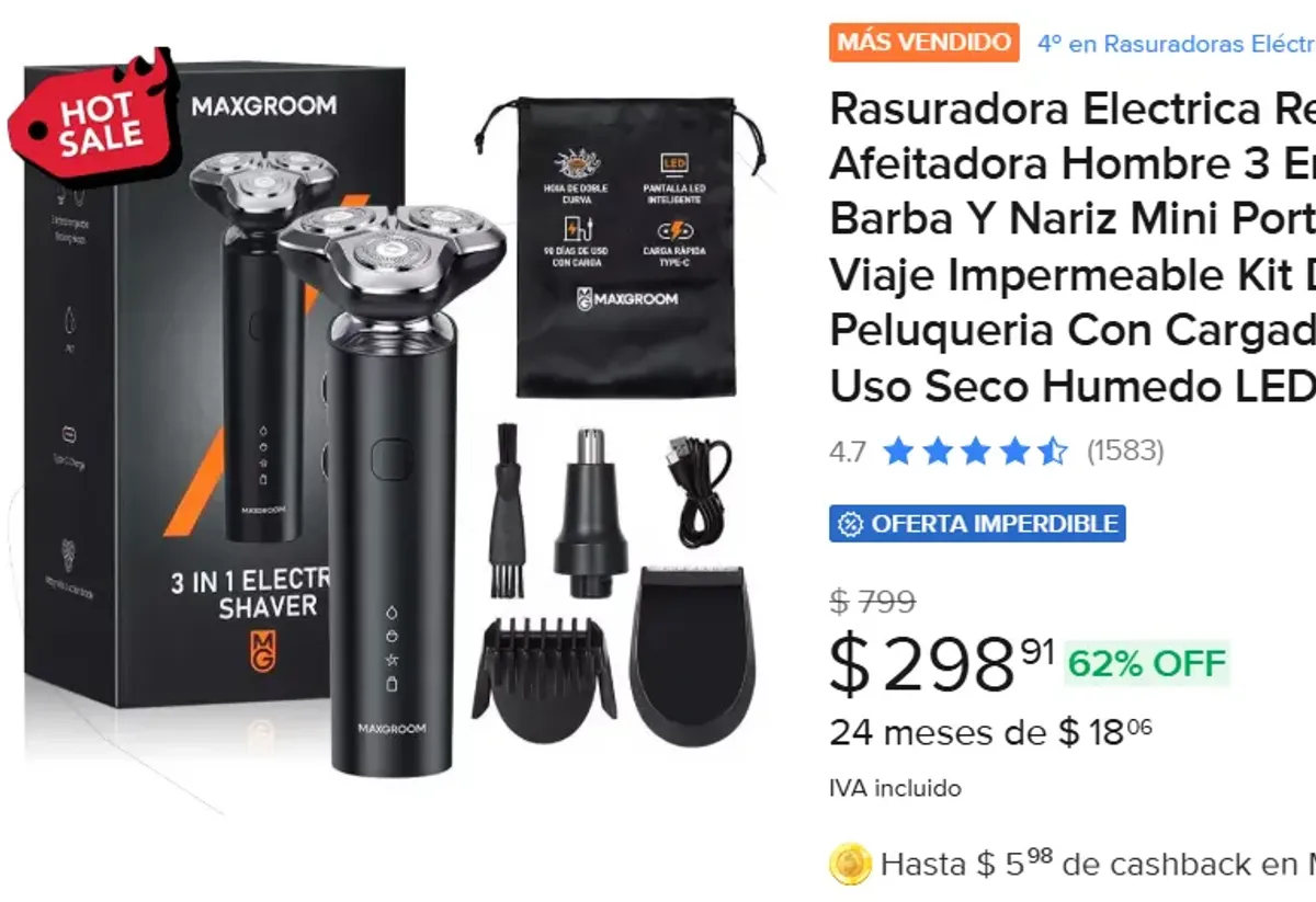 Rasuradora Electrica 3 En 1 