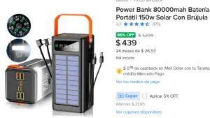 Power Bank 80000mah Batería Portátil 