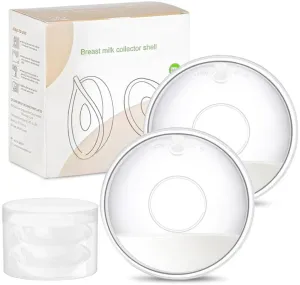 VIDA4U 3 Pack Recolector de Leche Materna, 70ml Conchas Recolectoras para Lactancia, Grado Alimenticio y sin BPA, Protectores de Lactancia Reutilizables para Proteger los Pezones