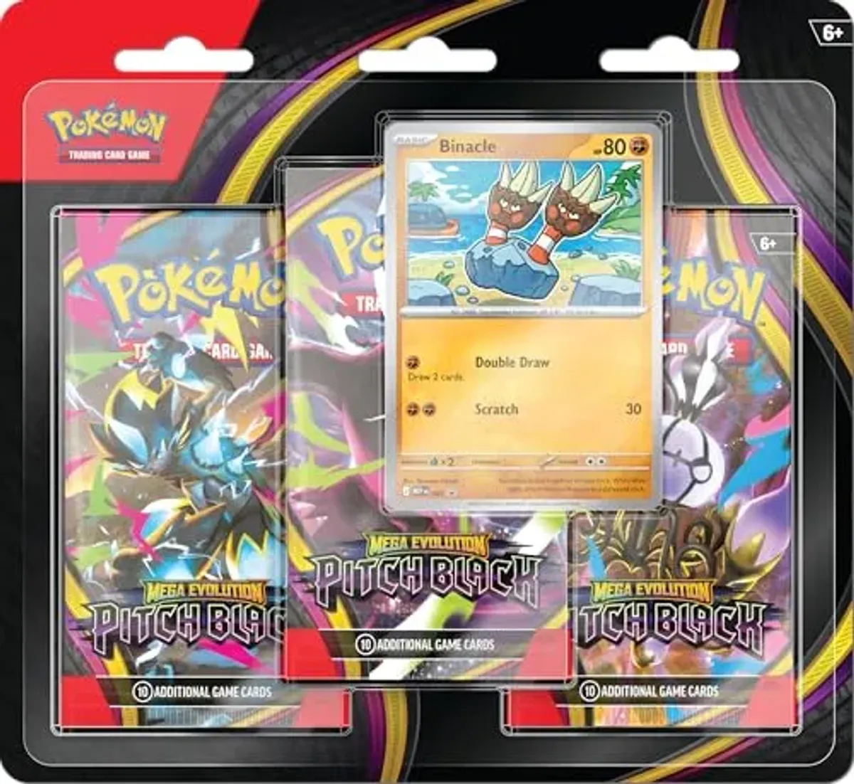Pokémon TCG: Mega Evolution—Pitch Black Three-Booster Blister