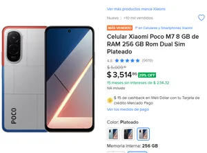 Xiaomi Poco M7 baja más con el cupón "CALIENTAMOTORES"