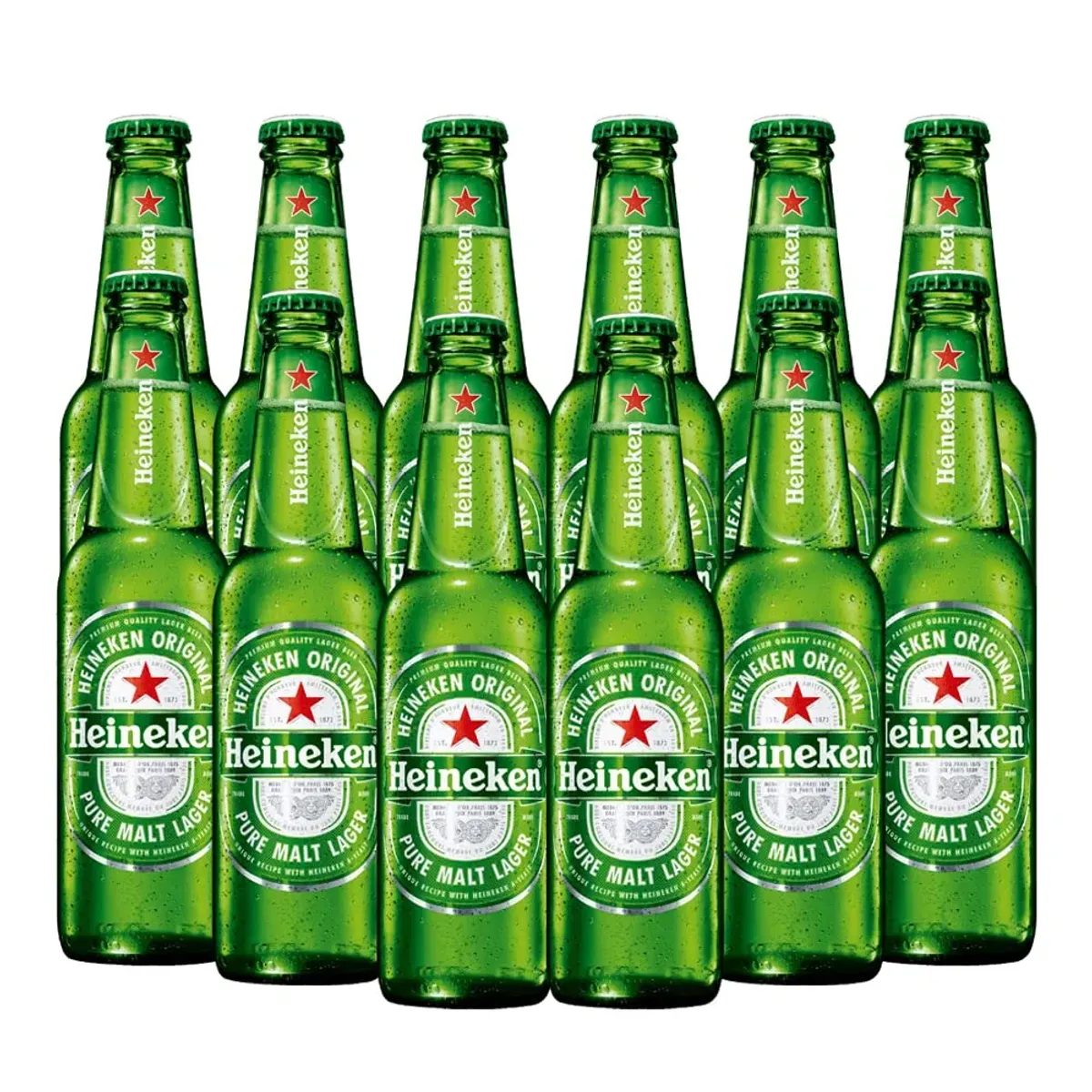 Heineken Cerveza Lager Rubia 12 Botellas 355ml