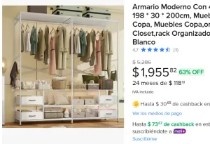 Armario Con 4 Cajones 198 * 30 * 200cm